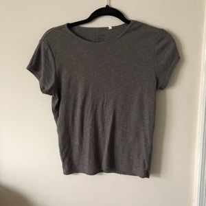Grey Ribbed Shirt